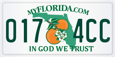 FL license plate 0174CC