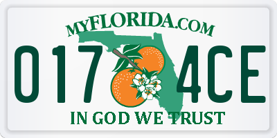 FL license plate 0174CE