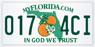 FL license plate 0174CI