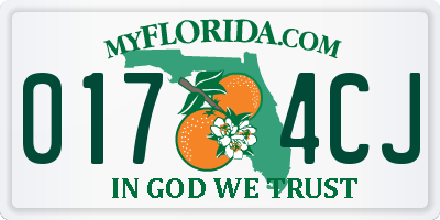 FL license plate 0174CJ