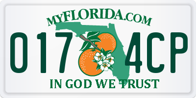 FL license plate 0174CP
