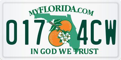 FL license plate 0174CW
