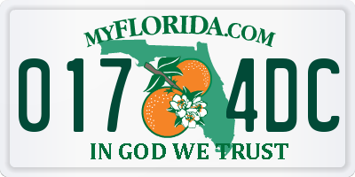 FL license plate 0174DC