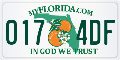 FL license plate 0174DF