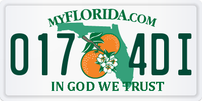 FL license plate 0174DI