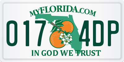 FL license plate 0174DP