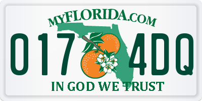 FL license plate 0174DQ