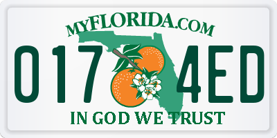 FL license plate 0174ED