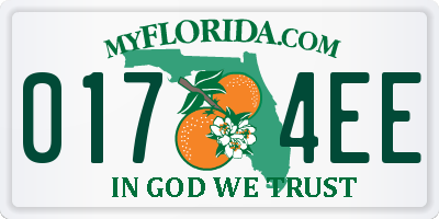 FL license plate 0174EE