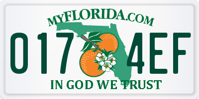 FL license plate 0174EF