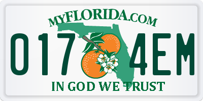 FL license plate 0174EM