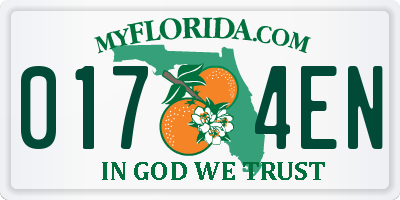 FL license plate 0174EN