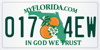 FL license plate 0174EW
