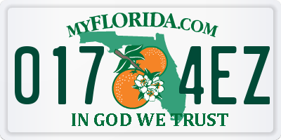FL license plate 0174EZ