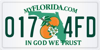 FL license plate 0174FD