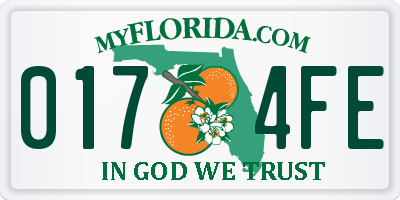 FL license plate 0174FE