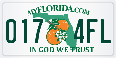 FL license plate 0174FL