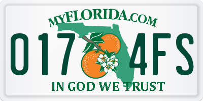 FL license plate 0174FS