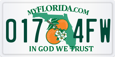 FL license plate 0174FW