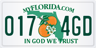 FL license plate 0174GD