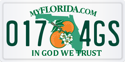 FL license plate 0174GS