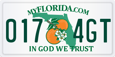 FL license plate 0174GT