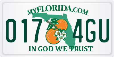 FL license plate 0174GU