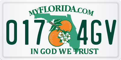 FL license plate 0174GV