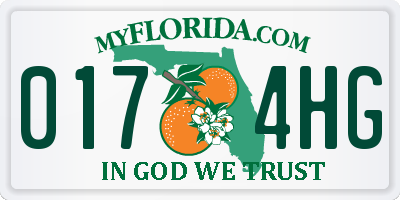 FL license plate 0174HG