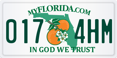FL license plate 0174HM