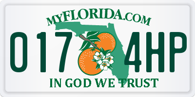 FL license plate 0174HP