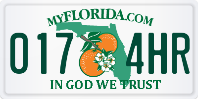 FL license plate 0174HR