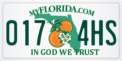 FL license plate 0174HS