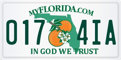 FL license plate 0174IA