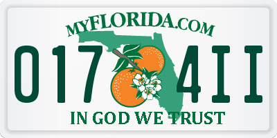 FL license plate 0174II