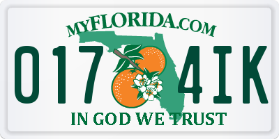 FL license plate 0174IK