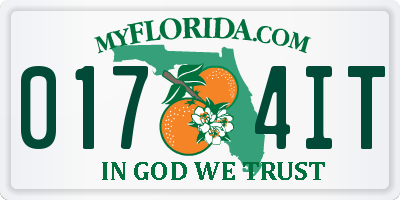 FL license plate 0174IT
