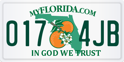 FL license plate 0174JB