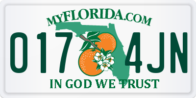 FL license plate 0174JN