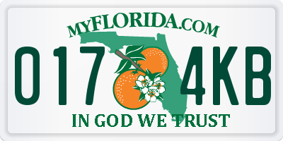 FL license plate 0174KB