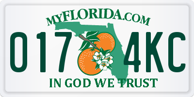 FL license plate 0174KC