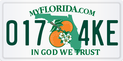 FL license plate 0174KE