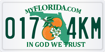 FL license plate 0174KM