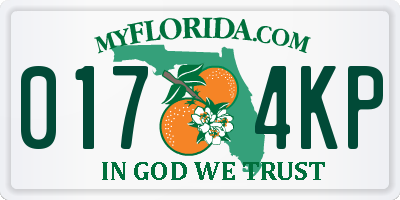 FL license plate 0174KP