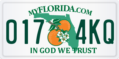 FL license plate 0174KQ