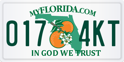 FL license plate 0174KT