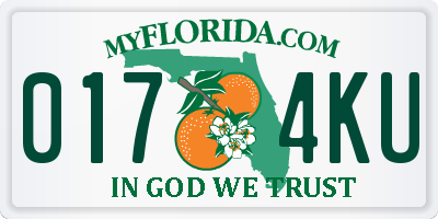 FL license plate 0174KU