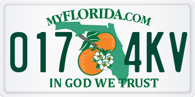 FL license plate 0174KV