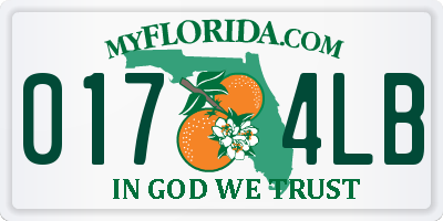 FL license plate 0174LB