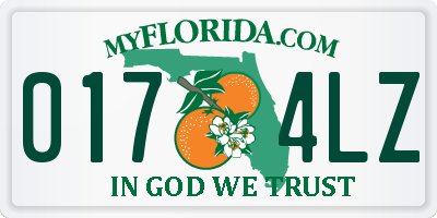 FL license plate 0174LZ